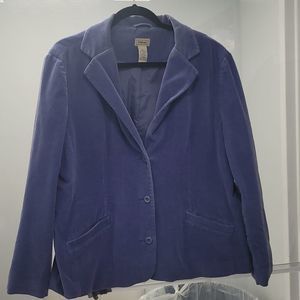 L.LBean Blue corduroy jacket size 18 petite